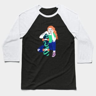 Skater Girl Baseball T-Shirt